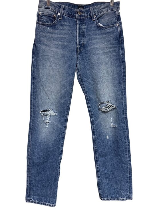 Edwin USA Denim - Edwin Tash Jeans Symbol Button Fly Relaxed Distressed Size 25 Women's Cotton